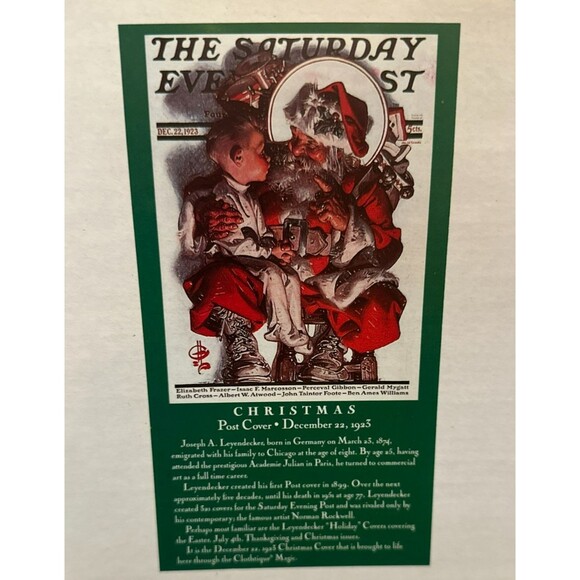 Clothtique Possible Dreams Saturday Evening Post JC Leyendecker Santa w/ Box - Picture 14 of 14